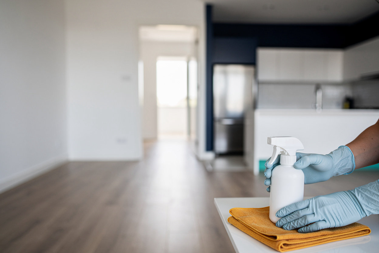 K-2 Cleaning Service freshly turned-over apartment interior ready for a new tenant in Northridge, CA